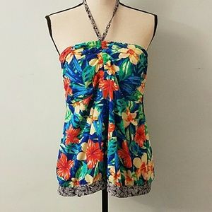 New  VM floral tankini bathing top